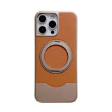 Magnetic PU Leather iPhone Case with 360° Stand, Half Cover