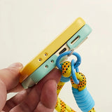 Puppy Flip Case + Strap for Galaxy Z Flip – Cute Yellow-Green Design with Magnetic Hinge