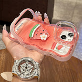Cute Fruit Phone Case with Hidden Dual Kickstand – Full-Cover Protective Design