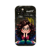 Fangcase Happy Girl Mirror Phone Case – Full Protection Flip Mirror Case for iPhone