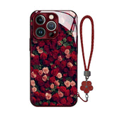 Fangcase Romantic Rose Phone Case – Full-Cover Shockproof Protection with Independent Buttons for iPhone