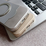 Magnetic PU Leather iPhone Case with 360° Stand, Half Cover
