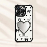 Heart Mirror Stand iPhone Case – Feminine Style & Full Protection