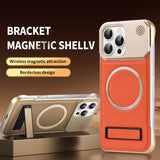 MagSafe-Compatible Case with Leather Texture & Kickstand | Slim Airflow Design