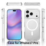Magnetic Clear Case for iPhone 17 Series | Shockproof & MagSafe