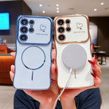 Smile Every Day Case + Magnetic Ring | Wavy Edge Soft Cover for Samsung