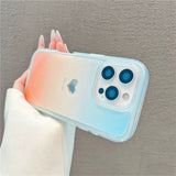 Soft Gradient Heart iPhone Case – Elegant Color Blend & Full Protection
