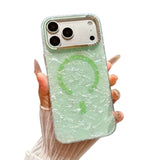 Pearl Glow Magnetic iPhone Case – Quiet Luxury Shell Texture Design