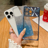 Gradient Glitter iPhone Case with Electroplated Frame