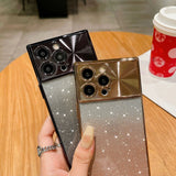 Gradient Glitter iPhone Case with Electroplated Frame