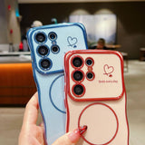 Smile Every Day Case + Magnetic Ring | Wavy Edge Soft Cover for Samsung