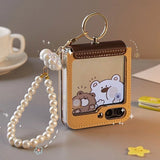 Z Flip Case with Pearl Handle and Detachable Charm – 5 Styles