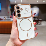 Smile Every Day Case + Magnetic Ring | Wavy Edge Soft Cover for Samsung