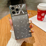 Gradient Glitter iPhone Case with Electroplated Frame