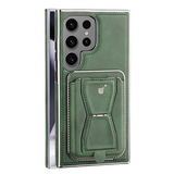 Leather Magnetic Card Wallet, Full Protection, Business Style Samsung Case