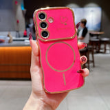 Smile Every Day Case + Magnetic Ring | Wavy Edge Soft Cover for Samsung