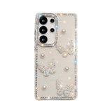 Luxury Glitter White Pearl Butterfly Case for Samsung