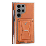Leather Magnetic Card Wallet, Full Protection, Business Style Samsung Case