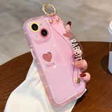 Transparent Wrist Strap Stand Clear Phone Case – Shockproof