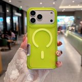 Colorful MagSafe iPhone Case with Hand Strap – Shockproof & Stylish