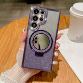 Sparkly Mirror Phone Case for Women | Samsung Galaxy S26 / S25 / S24 / S23 | MagSafe Glitter Stand Case | Fangcase