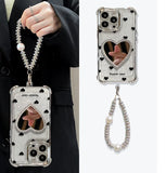 Heart Mirror iPhone Case – Crystal Frame, Built-in Mirror & Full Protection