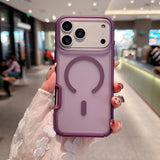 Colorful MagSafe iPhone Case with Hand Strap – Shockproof & Stylish