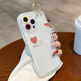 Transparent Wrist Strap Stand Clear Phone Case – Shockproof