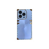 Electroplated Square iPhone Case with CD Texture and Crystal Bezel