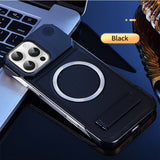 MagSafe-Compatible Case with Leather Texture & Kickstand | Slim Airflow Design