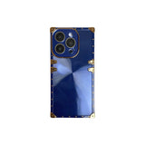 Electroplated Square iPhone Case with CD Texture and Crystal Bezel