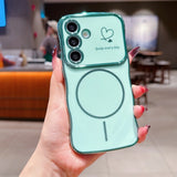 Smile Every Day Case + Magnetic Ring | Wavy Edge Soft Cover for Samsung