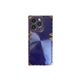 Electroplated Square iPhone Case with CD Texture and Crystal Bezel
