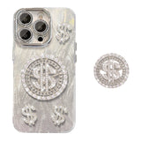 Lucky Bling Dollar Sign iPhone Case with Optional Wrist Strap