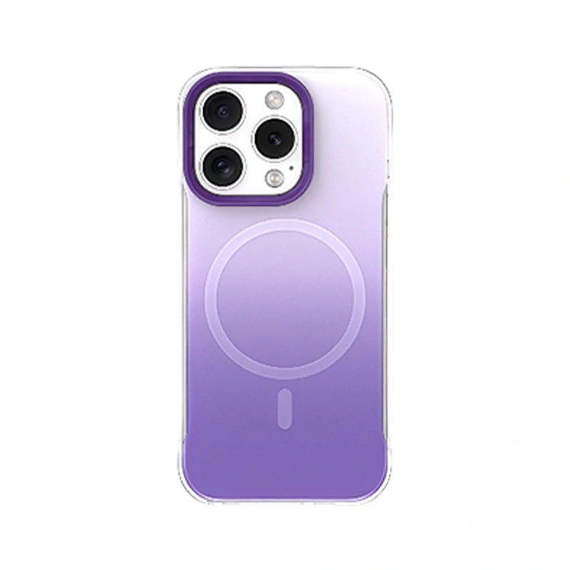 Gradient Magnetic iPhone Case – Shockproof Clear Ombre Cover