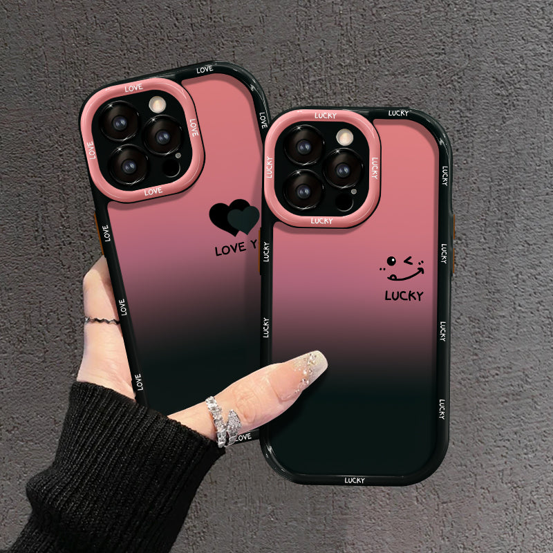 Gradient Matte iPhone Case – LOVE YOU & LUCKY Smiley Designs