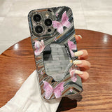 Dreamy Glam Butterfly Mirror iPhone Case – Soft Glam Style & Full Protection