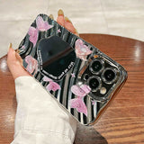 Dreamy Glam Butterfly Mirror iPhone Case – Soft Glam Style & Full Protection