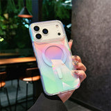 Rainbow Prism MagSafe Phone Case for iPhone – Electroplated Glitter Full-Cover Protection