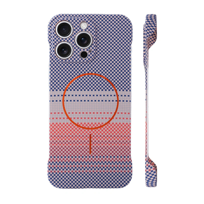 Sunset Geometry Magnetic Case – Slim & Heat-Dissipating iPhone Cover