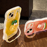 Cute Fruit Phone Case with Hidden Dual Kickstand – Full-Cover Protective Design