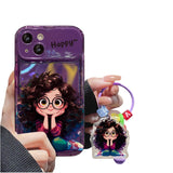 Fangcase Happy Girl Mirror Phone Case – Full Protection Flip Mirror Case for iPhone