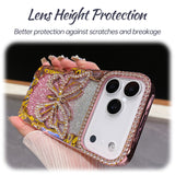 Rhinestone Butterfly Glitter Phone Case for iPhone 15–17 Series – Full Protection TPU Cover for Women