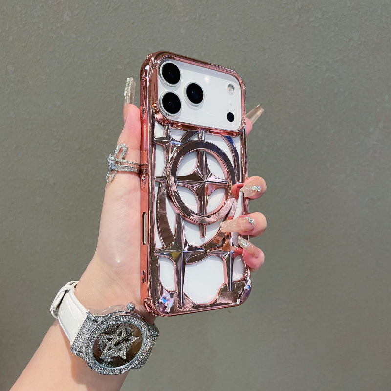 Hollow Magnetic Phone Case | MagSafe Compatible Metal Finish Case