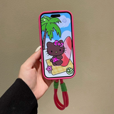 Heart Mirror Crossbody iPhone Case – Cute Silicone Phone Cover