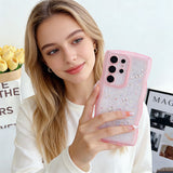 Star Glitter Phone Case for Samsung Galaxy Series – Cute Wavy Edge Full-Cover Protection