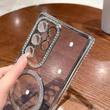 Sparkling Rhinestone Magnetic Case for Samsung Galaxy – Full-Cover Protection & Camera Guard