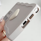 3D Heart Wavy Edge Phone Case for Samsung Galaxy Series – Cute Full-Cover Protective Case for Women