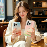 Soft Gradient Heart iPhone Case – Elegant Color Blend & Full Protection
