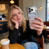 Hello Bear Gradient iPhone Case – Soft Glow, Full Protection & Removable Glitter Insert